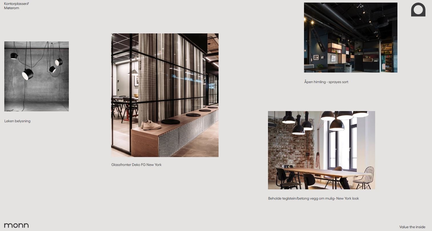 Inspirasjon til materialer og farger Galleribilde