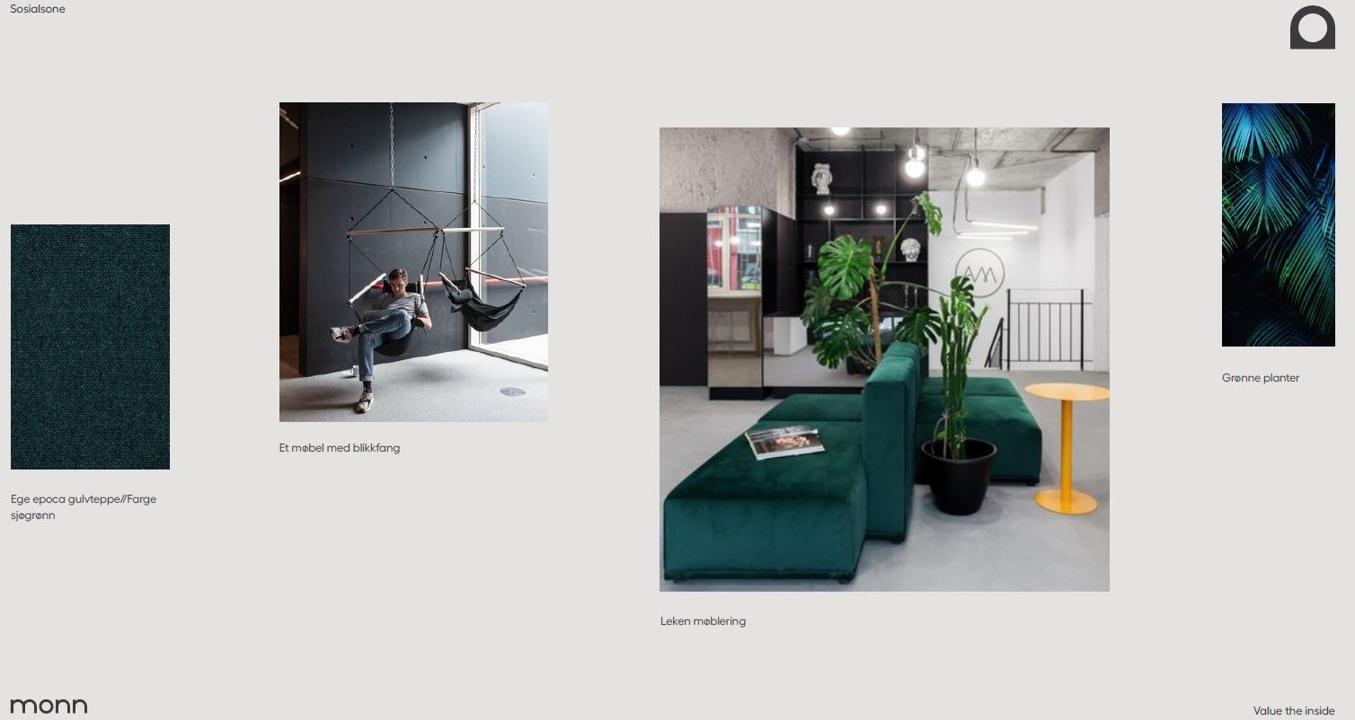 Inspirasjon til materialer og farger Galleribilde