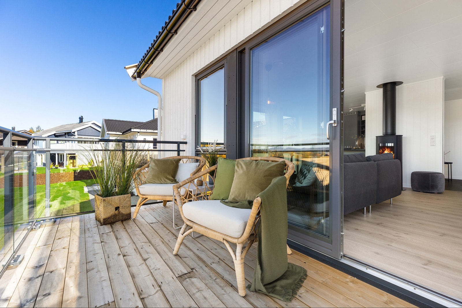 Veranda med utgang fra stuen Galleribilde