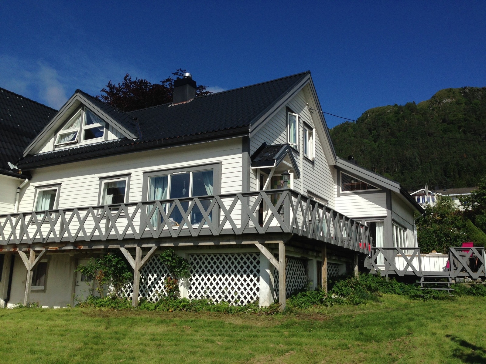 Huset sett fra hagen Galleribilde