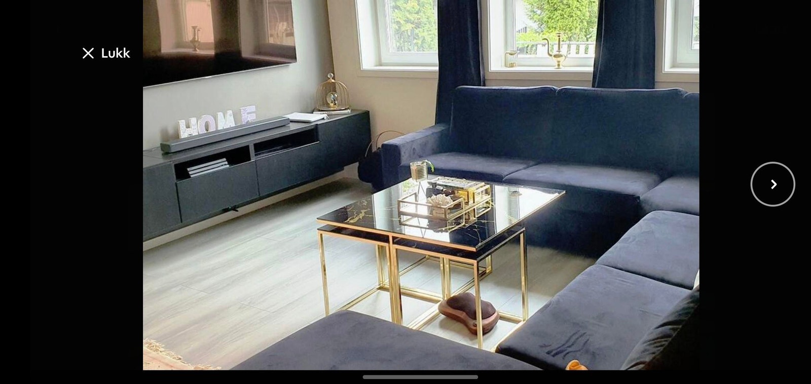 Stuen, med downlight og varmekabel i gulvet Galleribilde