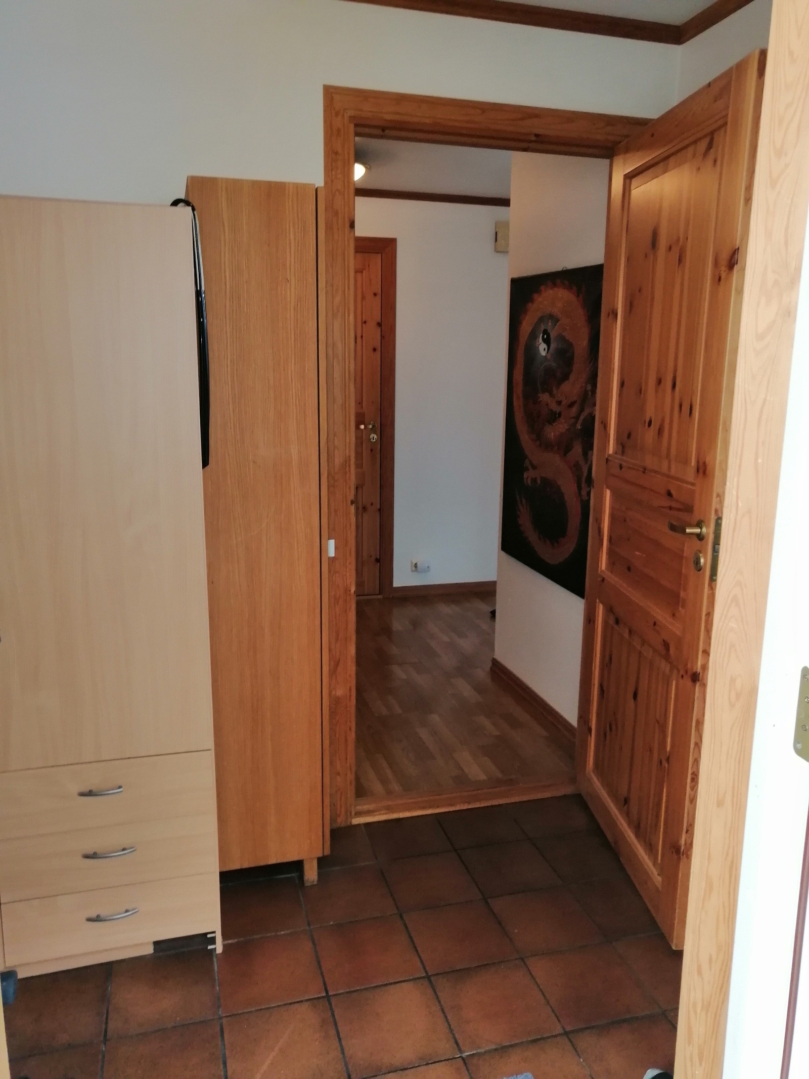 Vindfang med skap Galleribilde