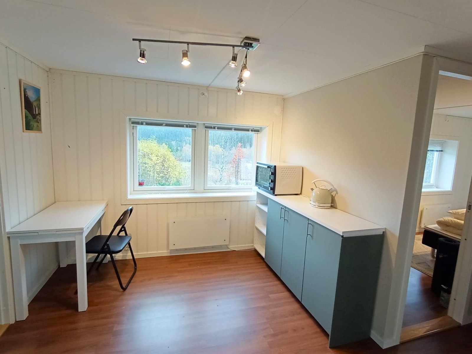 lite kjøkkenanneks underetasje (det står også et kjøleskap i det usynlige hjørnet) Galleribilde