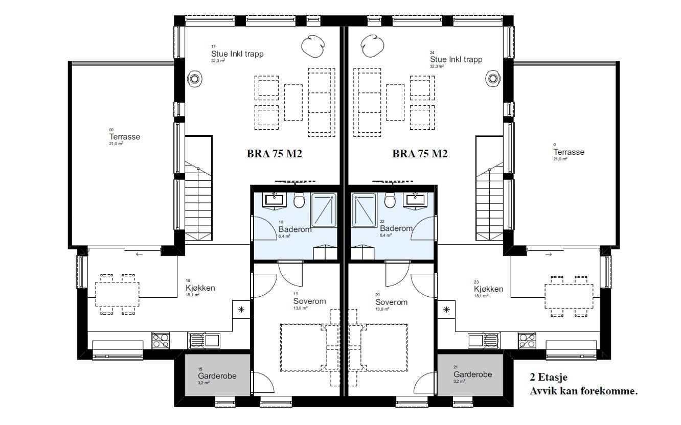 Plantegning 2 etg Galleribilde