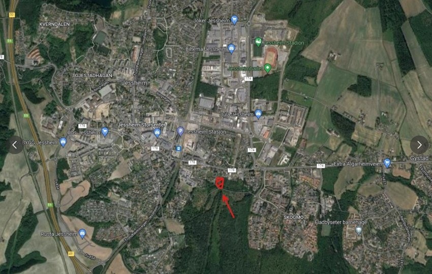 Her ser du hvor tomten ligger Galleribilde