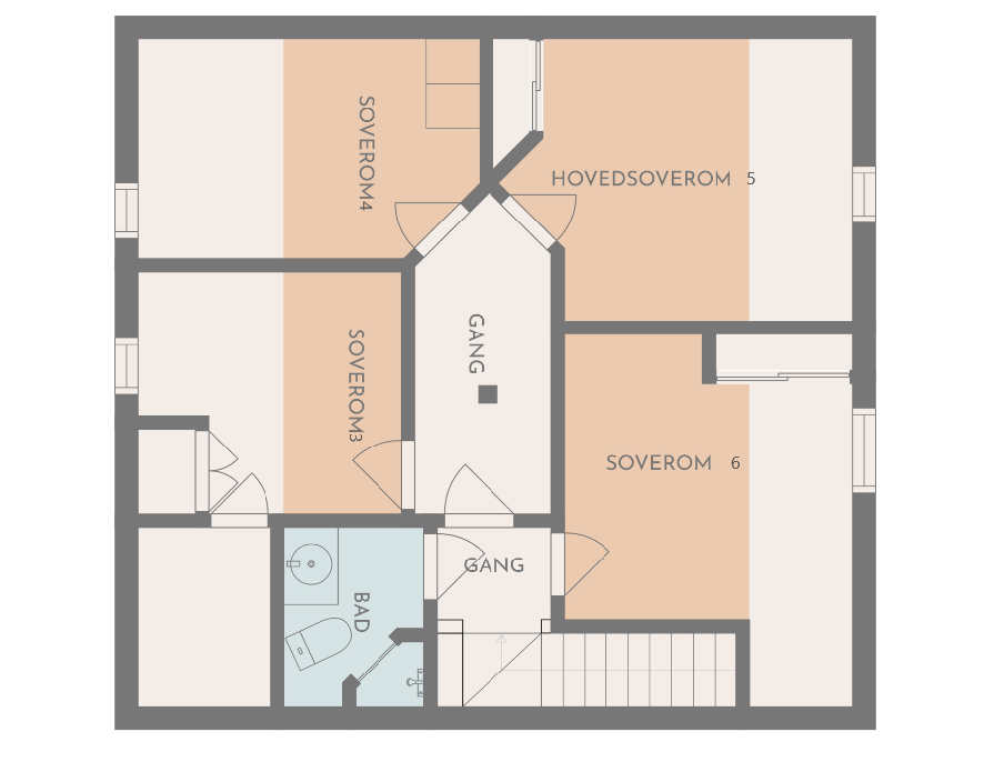 Planløsning 3. etasje Galleribilde