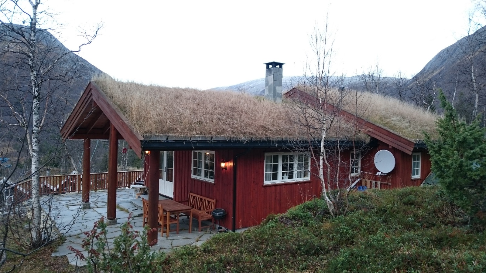 Hytta tatt ovenfra Galleribilde