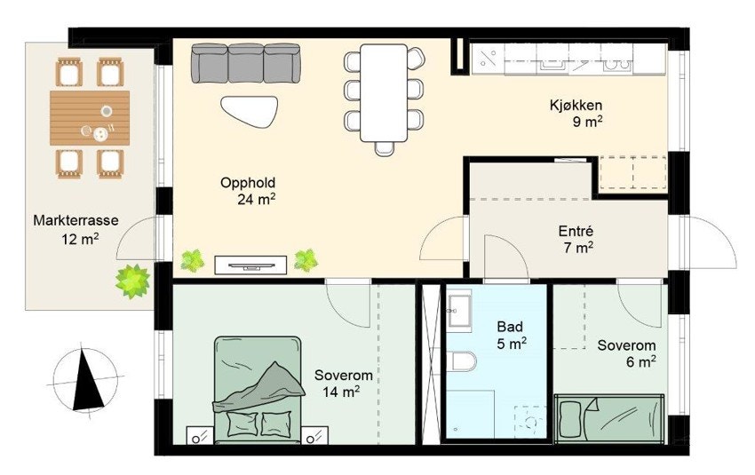 B103 3-roms Galleribilde
