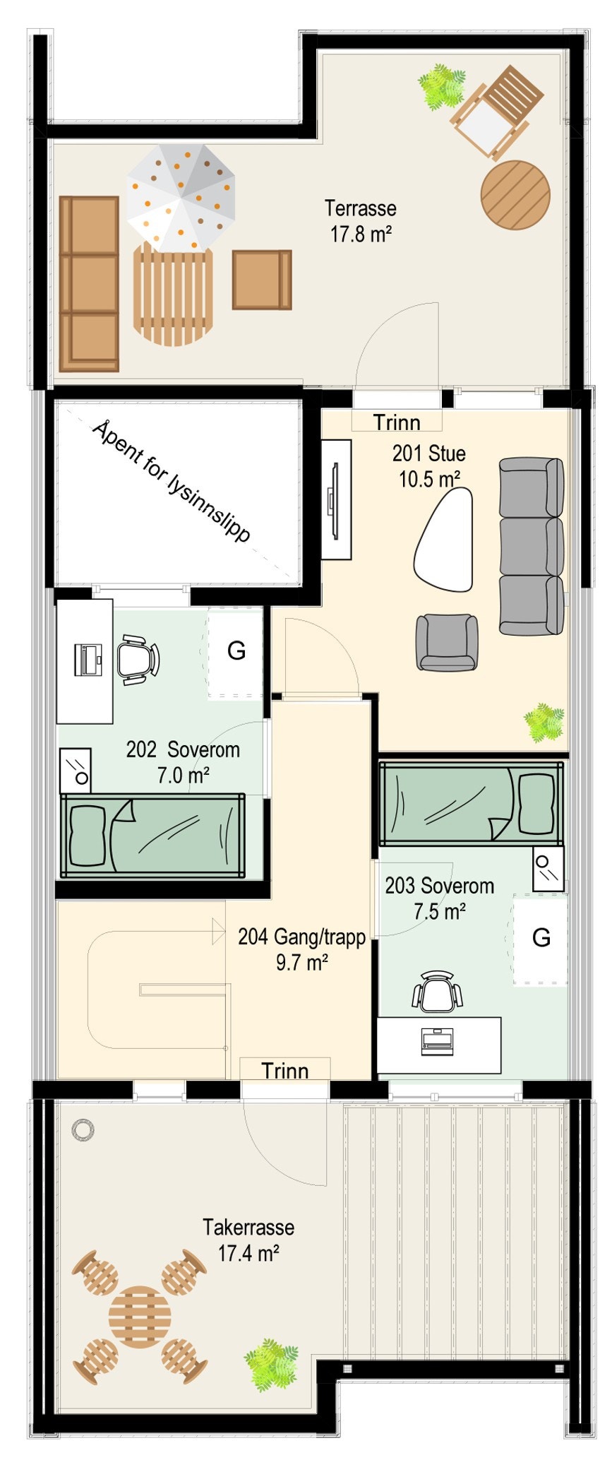 Hus 18-19 plan 3 Galleribilde