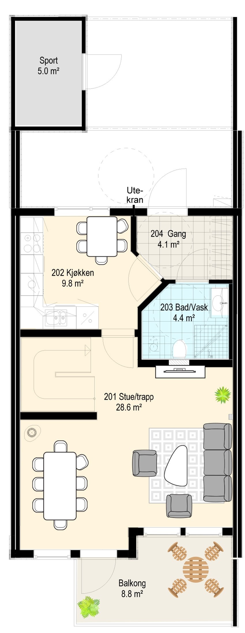 Hus 18-19 plan 2 Galleribilde