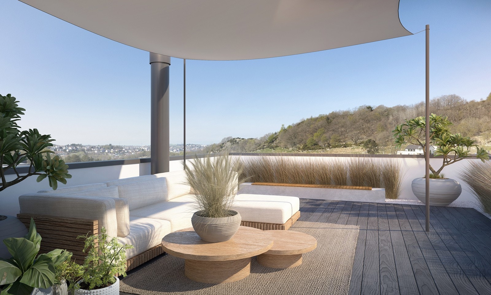 Tenk, en takterrasse bare til dere! Og hva med massasjebad? Galleribilde