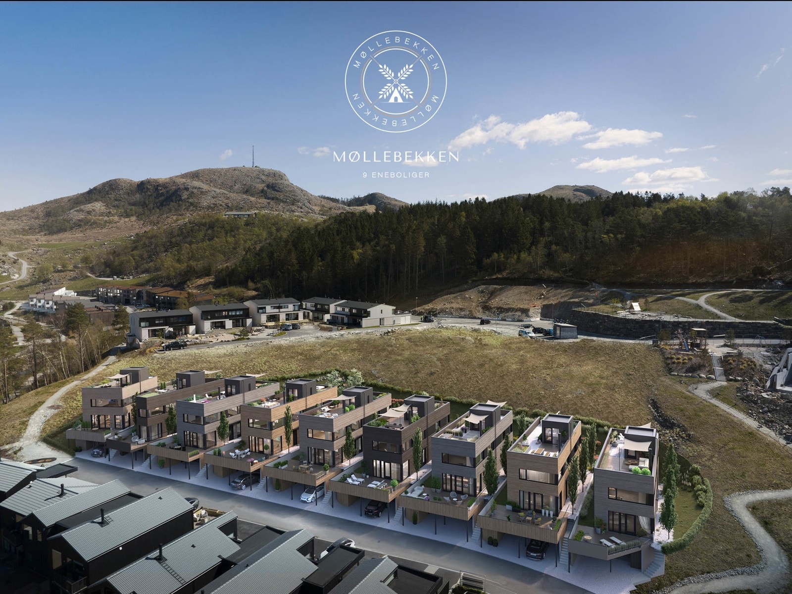 Møllebekken - unike eneboliger med takterrasser Galleribilde