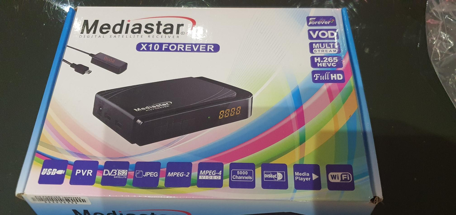 Mediastar X10 FOREVER Decoder with Remote Control