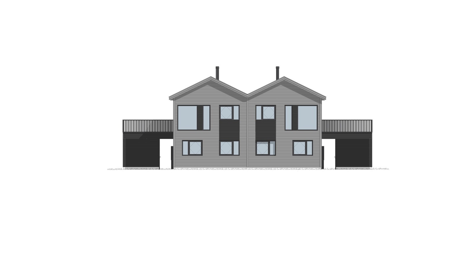 Fasade mot nord. Galleribilde