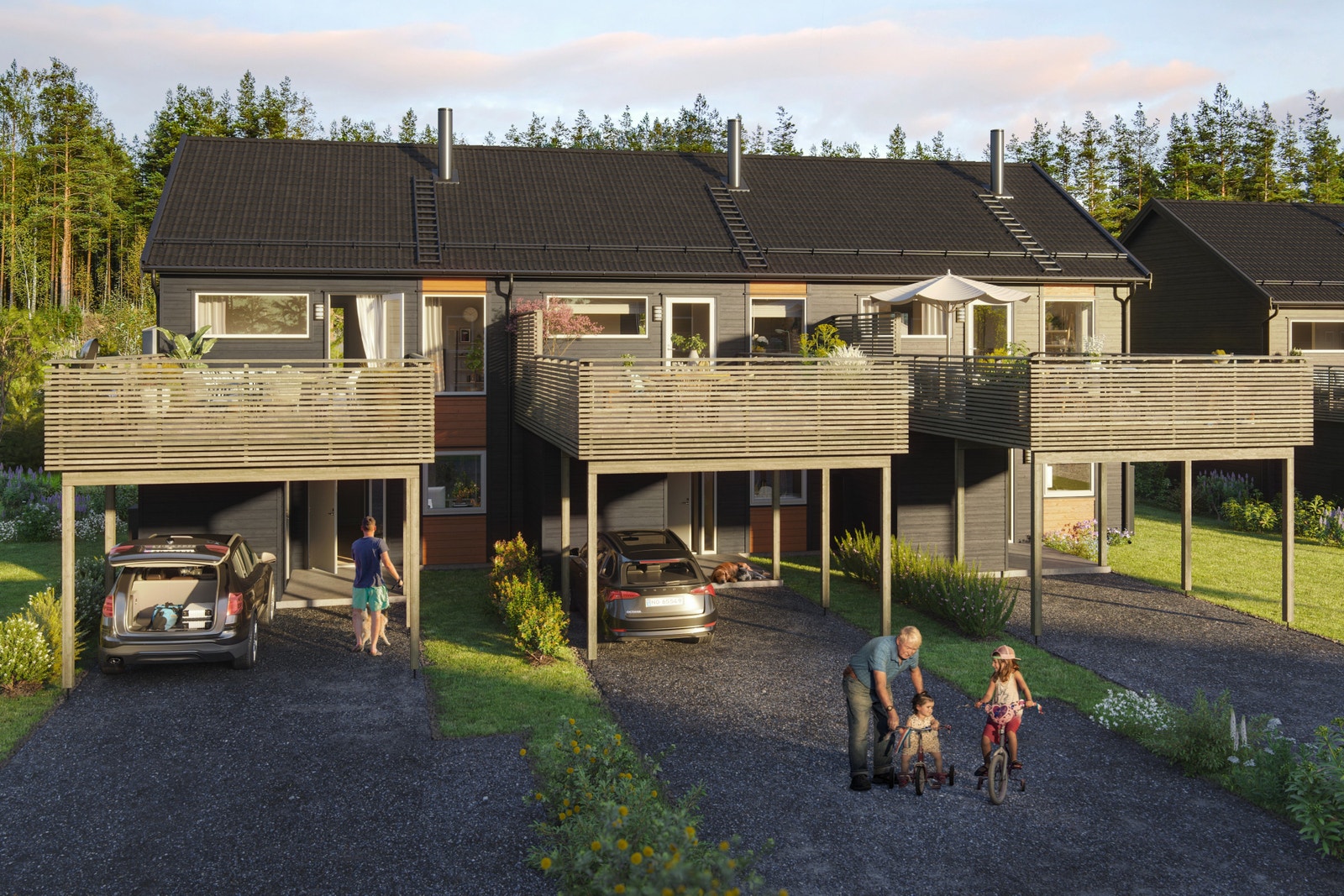 Dette er boligene 7-9 i rekkehus Galleribilde