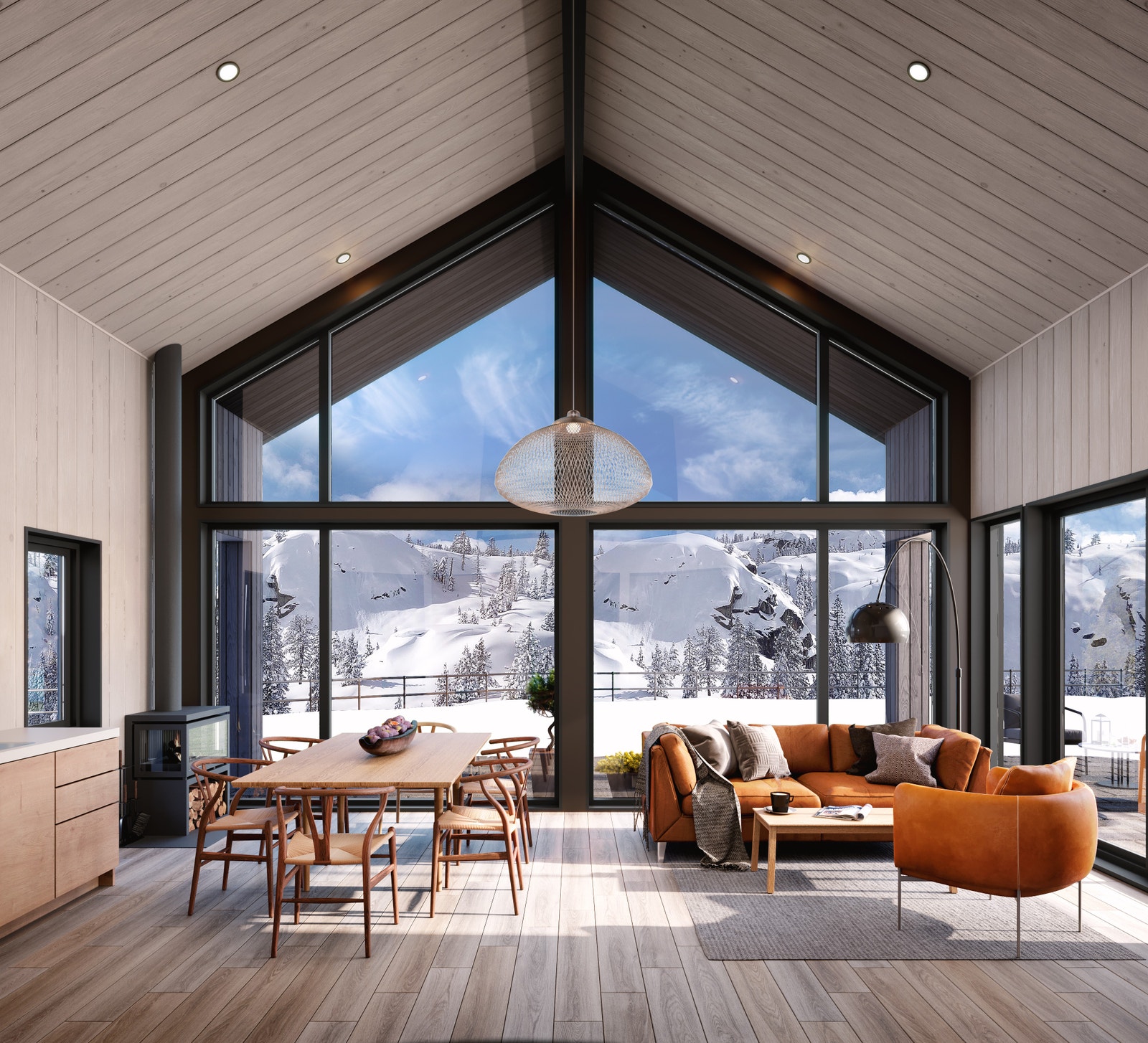 Stuen med de store vinduene gir fantastisk utsikt og lysforhold
Her føles som at du er ute, når du sitter inne!
VI BYGGER OGSÅ GJERNE PÅ DIN TOMT.
Dette er bilde illustrasjoner som vil avvike fra tilbudet i annonsen Galleribilde