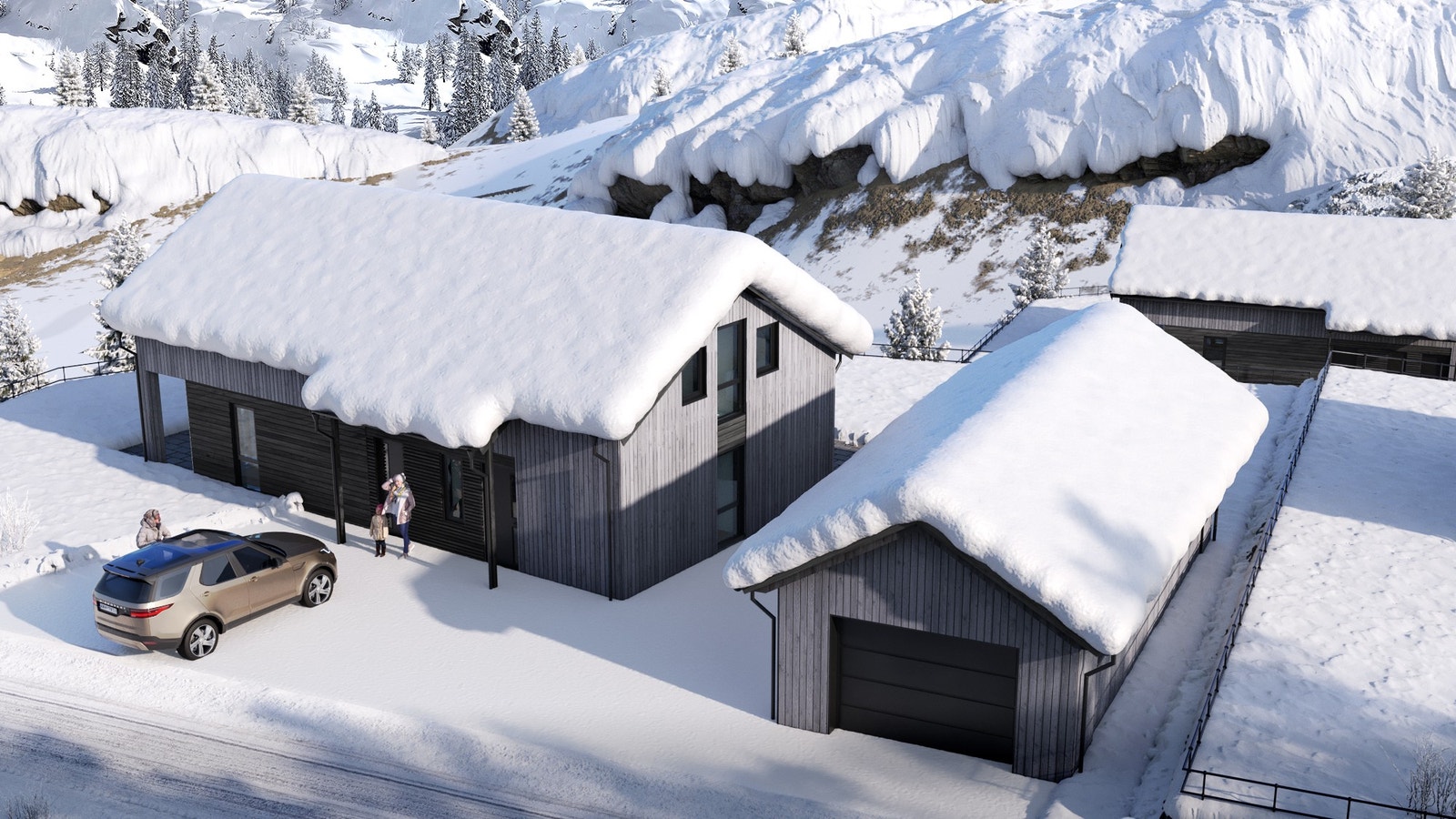 Falkefjell mod B er en moderne arkitektegnet hytte.
VI BYGGER OGSÅ GJERNE PÅ DIN TOMT.
Den har mye vinduer, en praktisk planløsning, som bl.a. inkluderer 4 soverom, loftstue/kontor og 2 bad.
Det er mulig å bestille garasjen med gjesteanneks som tilvalg. Galleribilde