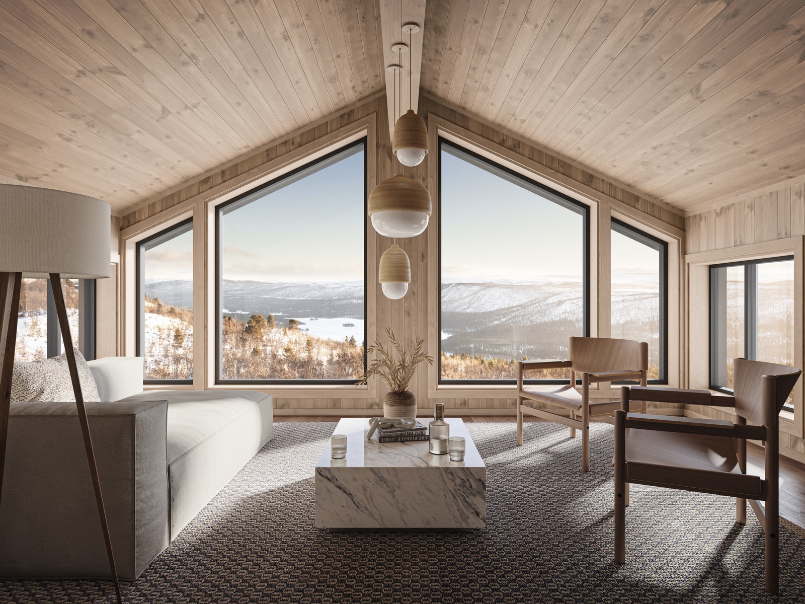 Tenk å ha denne flotte utsikten! (Bilde fra en annen hytte i samme prosjekt) Galleribilde