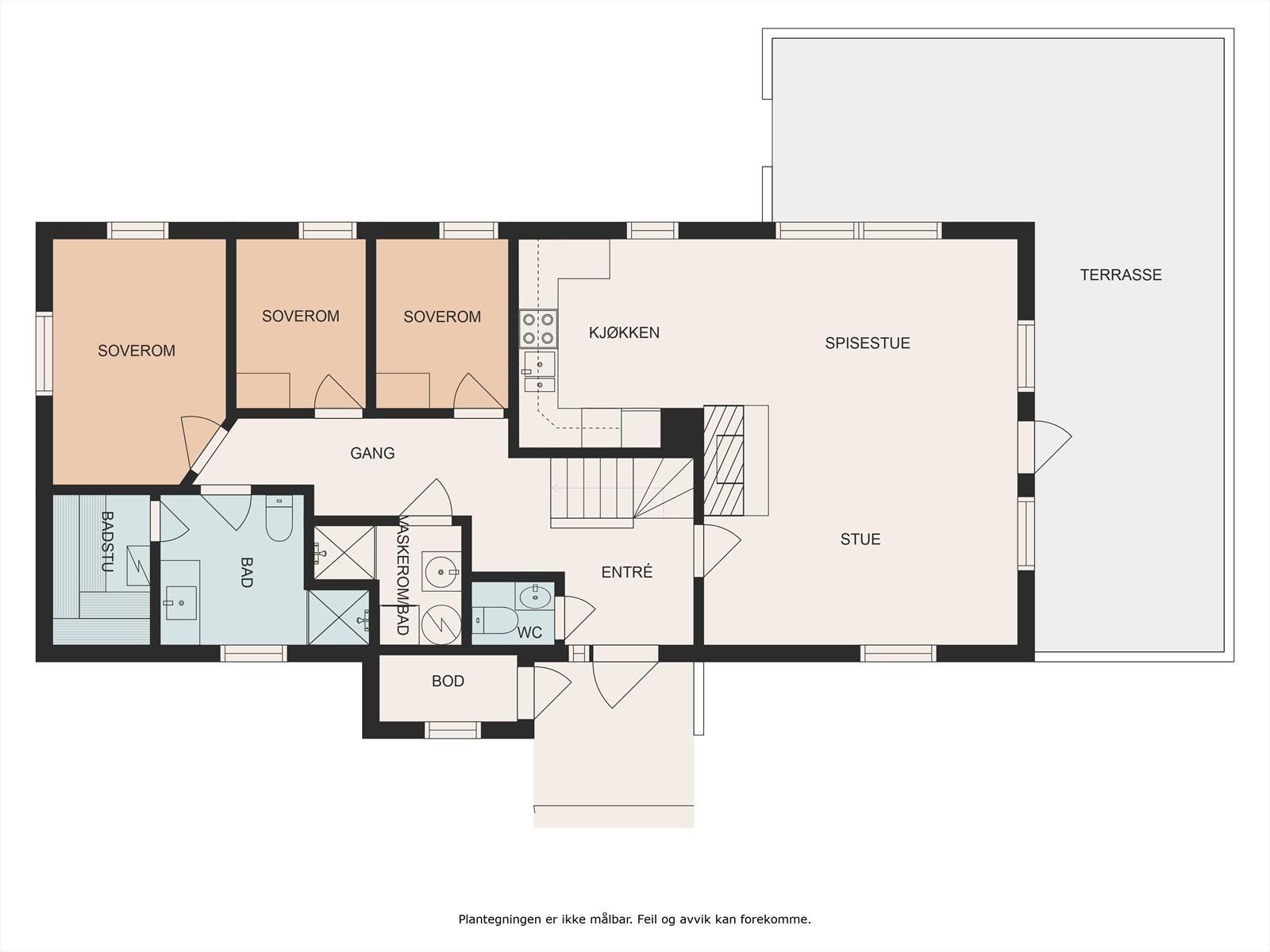 Planskisse over hovedetasjen Galleribilde