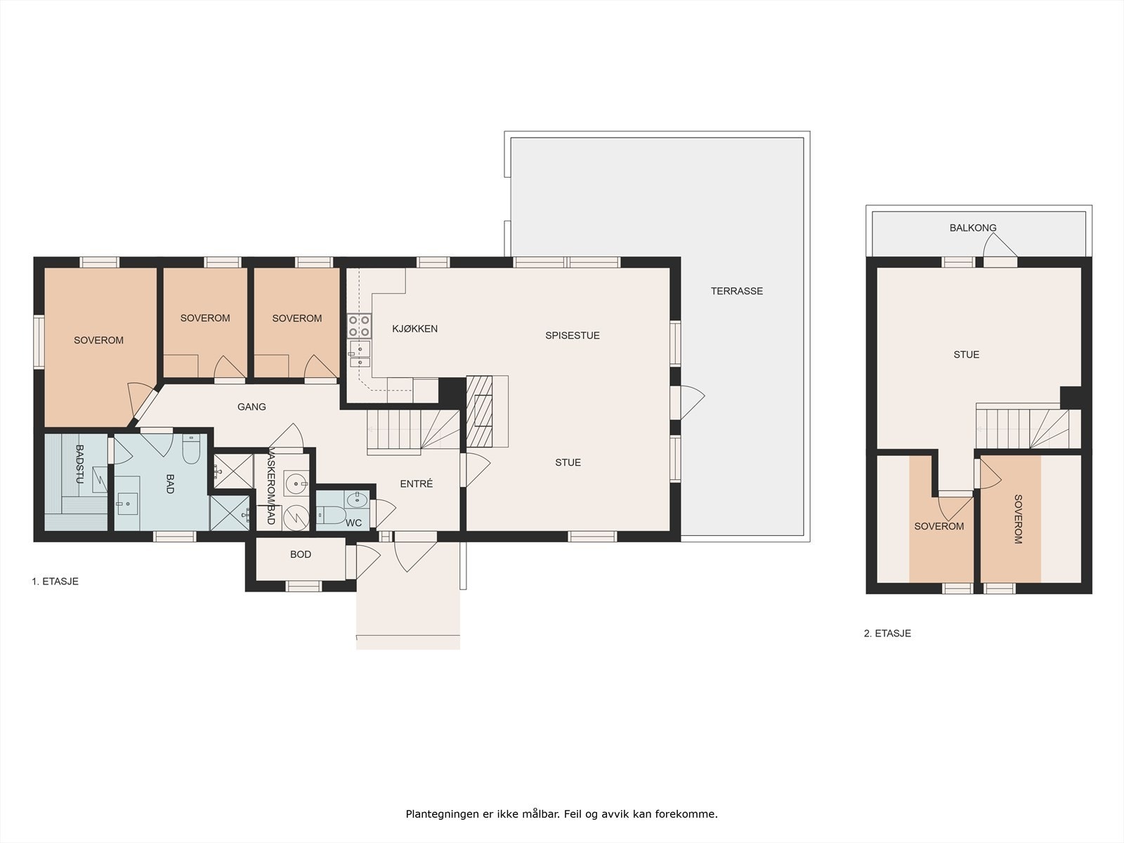 Planskisse over hytta. Galleribilde