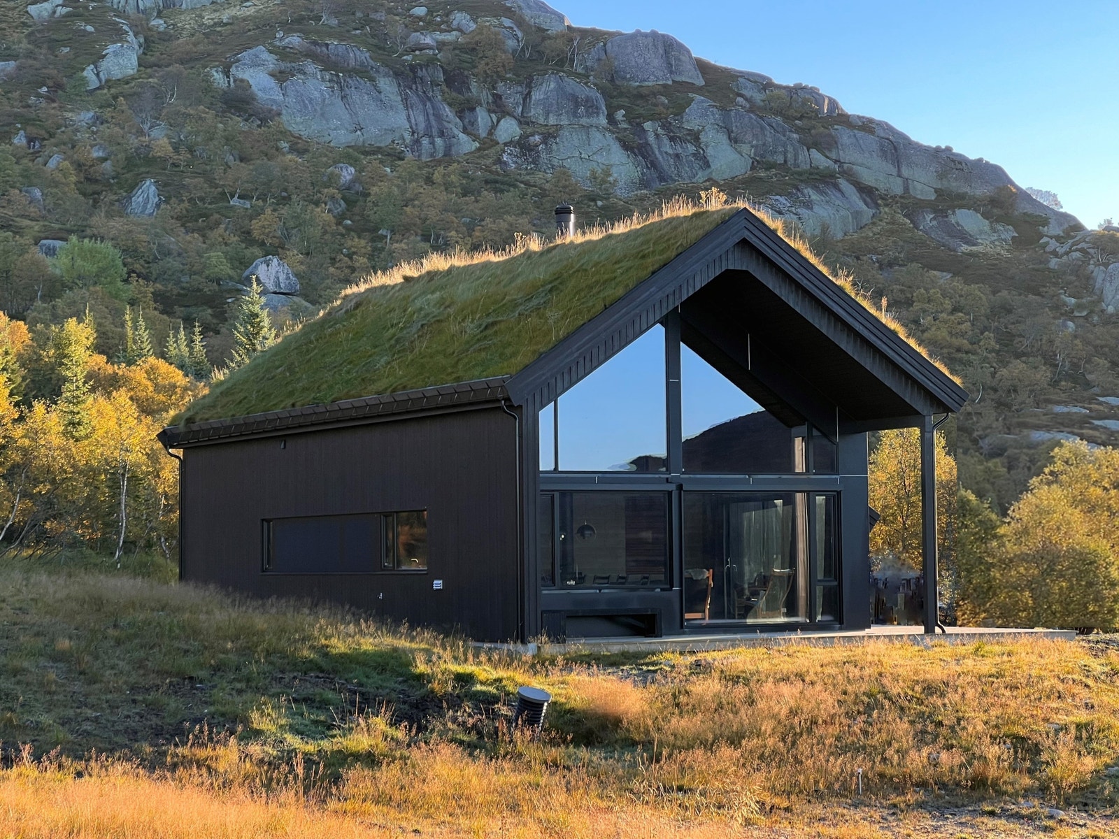 Slik ser Gunnarskvæv ut som skal bygges på tomt 29. Hytte på bildet er bygget for kunde. Galleribilde