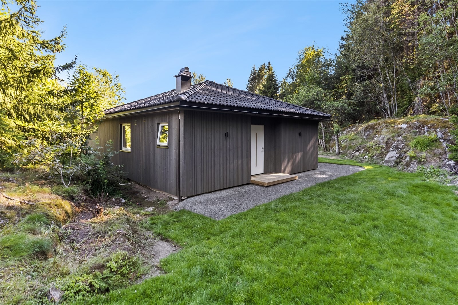 Nærmiljøet kan by på flotte tur- og friluftsområder langs kysten med bade- og fiskeplasser samt skog og mark med flotte turterreng sommer som vinter. Galleribilde