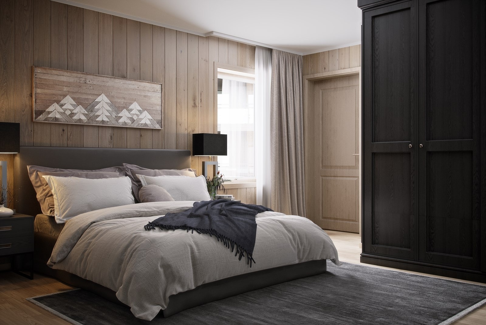 Illustrasjon fra soverom. Galleribilde