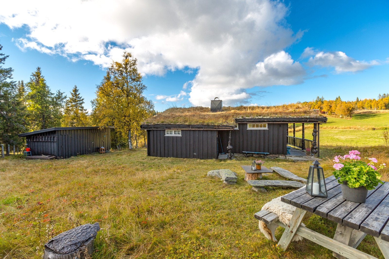 Fra hytta er det gode tur- og treningsmuligheter både sommer og vinter, med nærhet til Kvitfjell, Skei og Gålå. Galleribilde