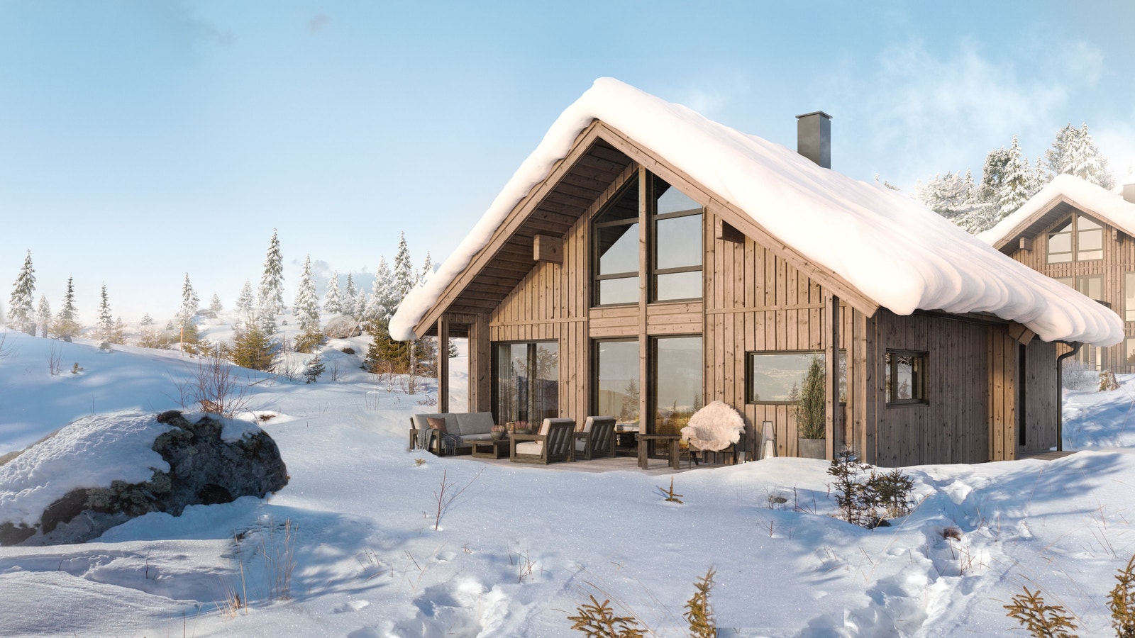 Hytte E - for plantegninger se prospekt vedlagt i annonsen eller www.storsteinlia.no Galleribilde