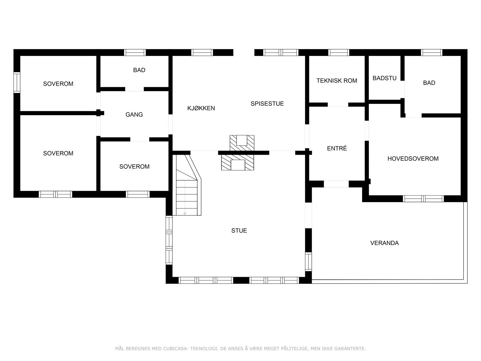 Plantegning hovedetasje Galleribilde