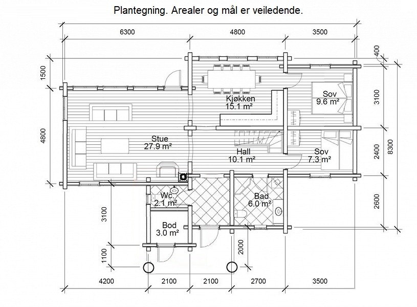 Plantegning 1.etg Galleribilde