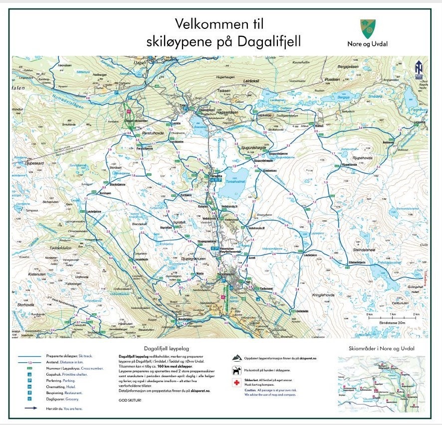 Dagalifjell har et av landets beste skiløypenett på høyfjellet Galleribilde