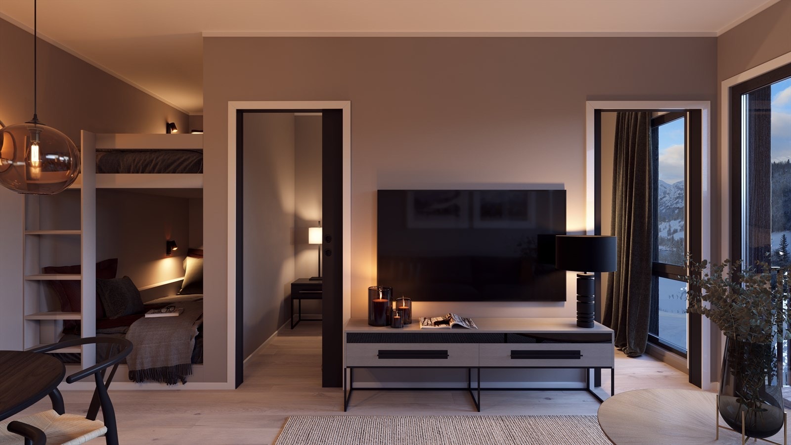 Velkommen til effektiv leilighet i Fjellandsbyen. (Illustrasjon kan avvike fra leilighet) Galleribilde