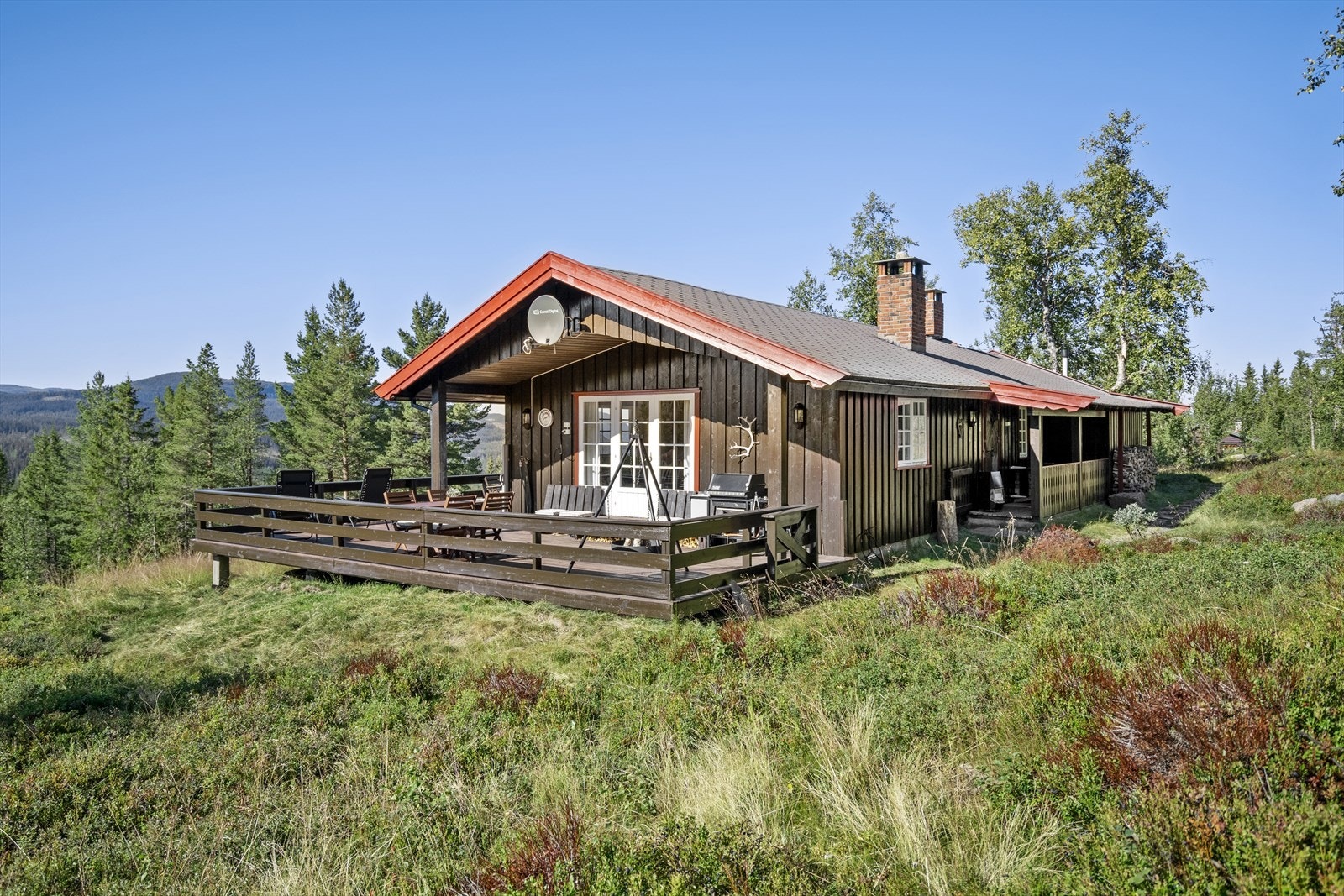 Velkommen til Bruhaugan 90!
Hytta ligger i øvre del av hyttefeltet. Galleribilde