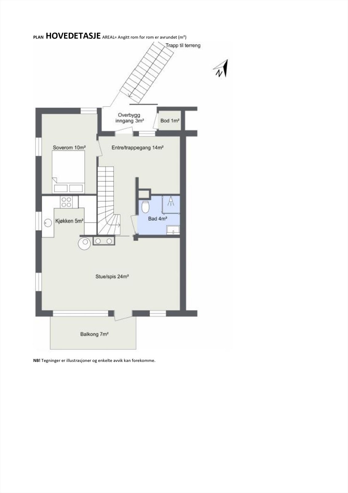 Hovedplan (3. etasje) Galleribilde