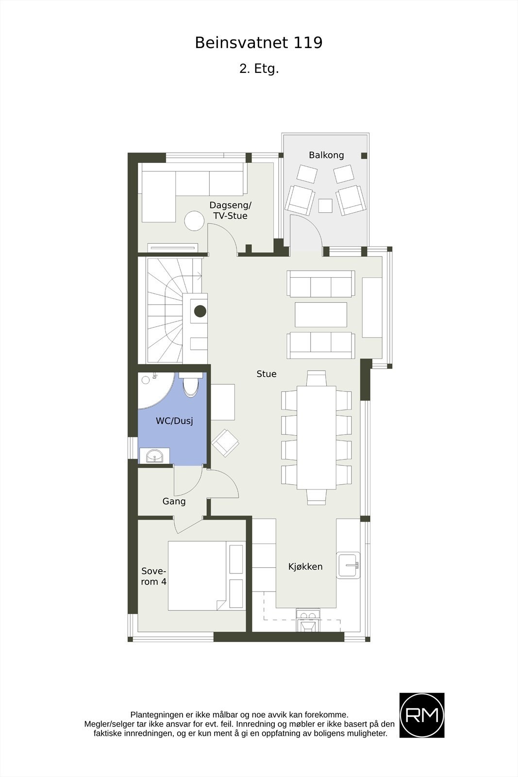 Plantegning 2.etg Galleribilde