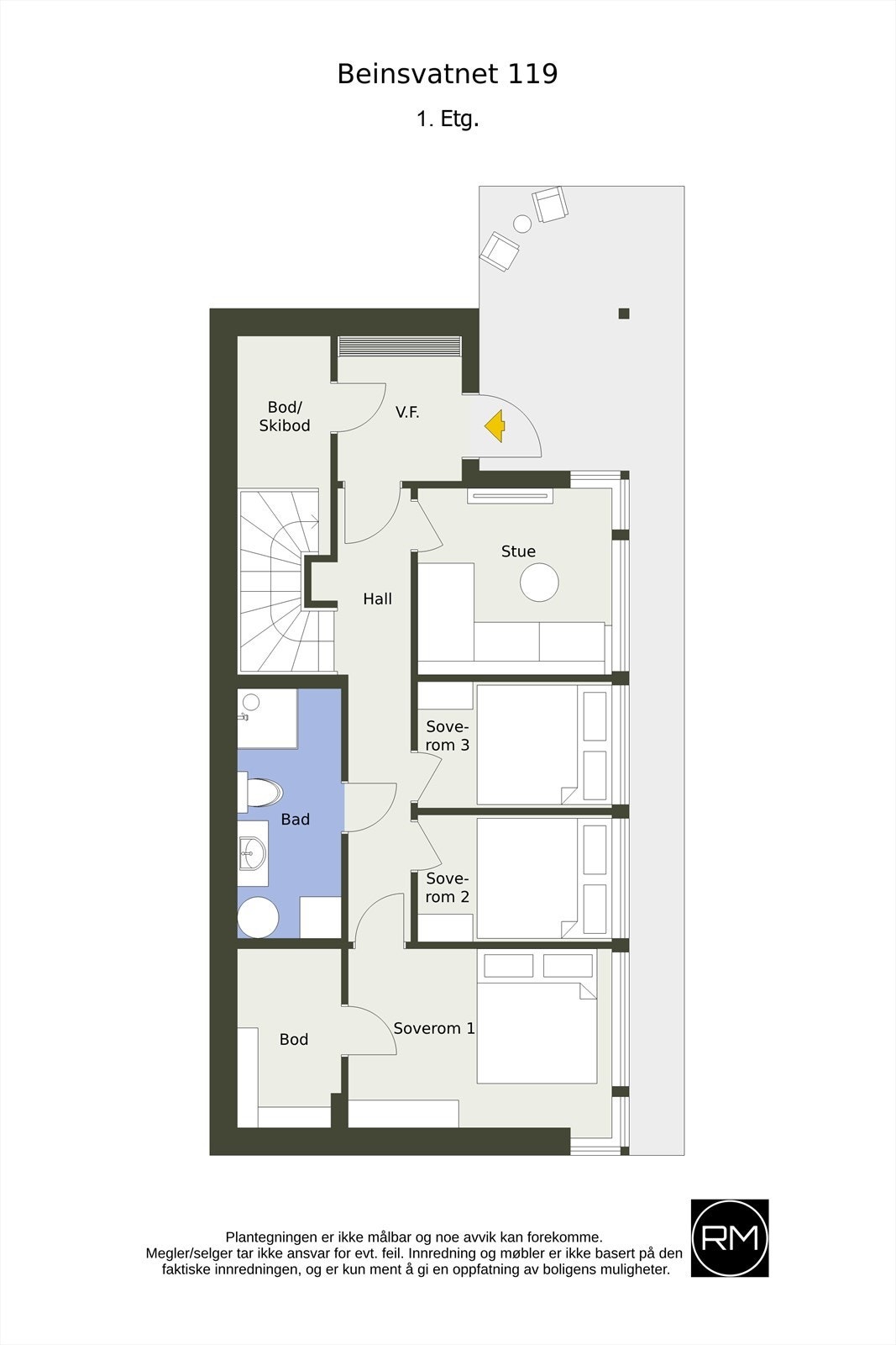 Plantegning 1.etg Galleribilde