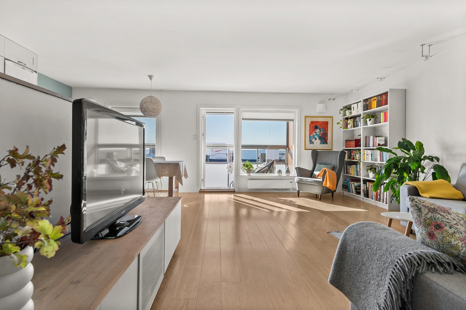 1-stavs parkett på gulv. Galleribilde