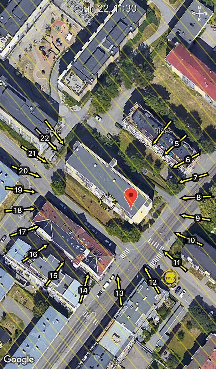 Sol fra ca. kl. 11 - 21 sommerstid. Galleribilde