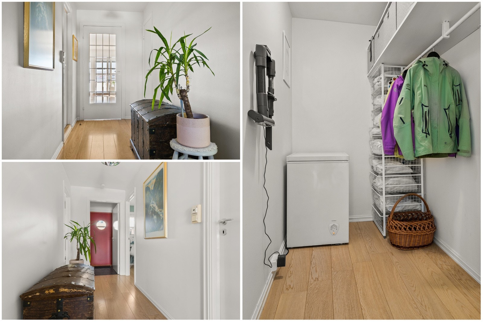 Mellomgang med tilgang til omkledningsrom/garderobe. Galleribilde