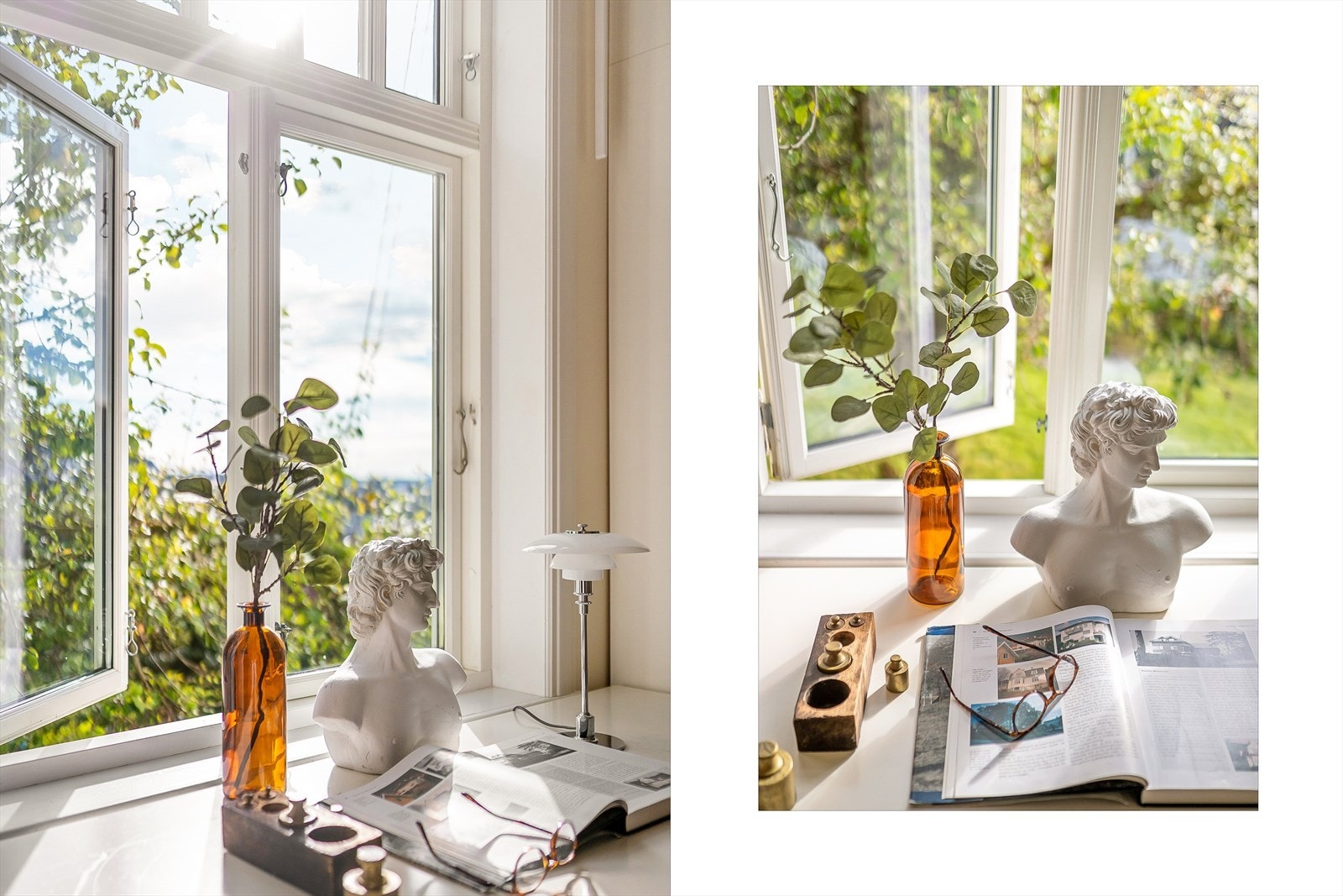 Rommet vender mot sør og man får et herlig lysinnslipp og arbeidslys. Galleribilde