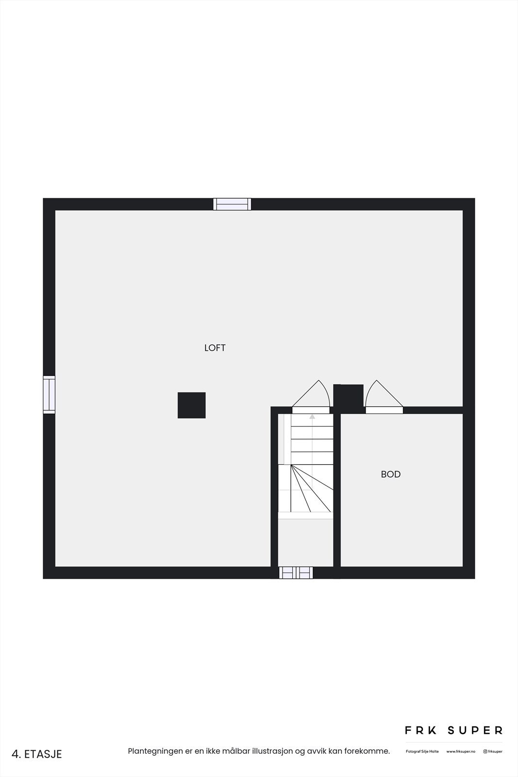 Plantegning loft. Galleribilde