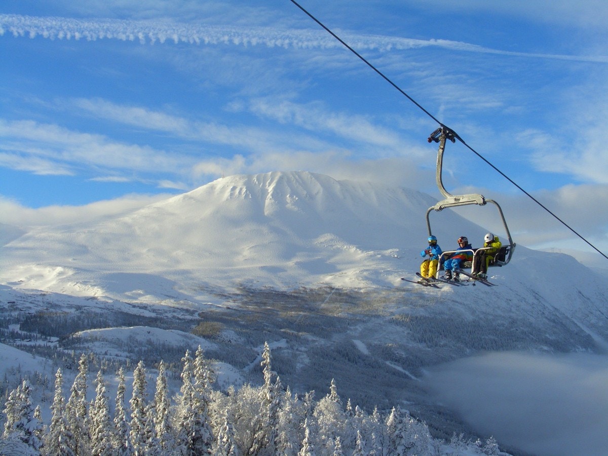 Alpinanlegg i spektakulære omgivelser. Foto Gausta Skisenter Galleribilde