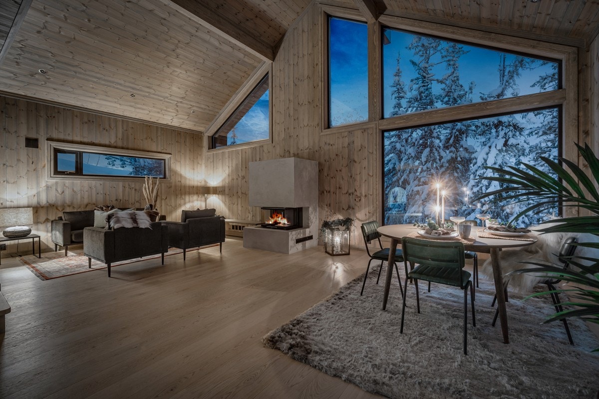 Bilde fra våren 2021. Hytta er ikke lenger møblert Galleribilde