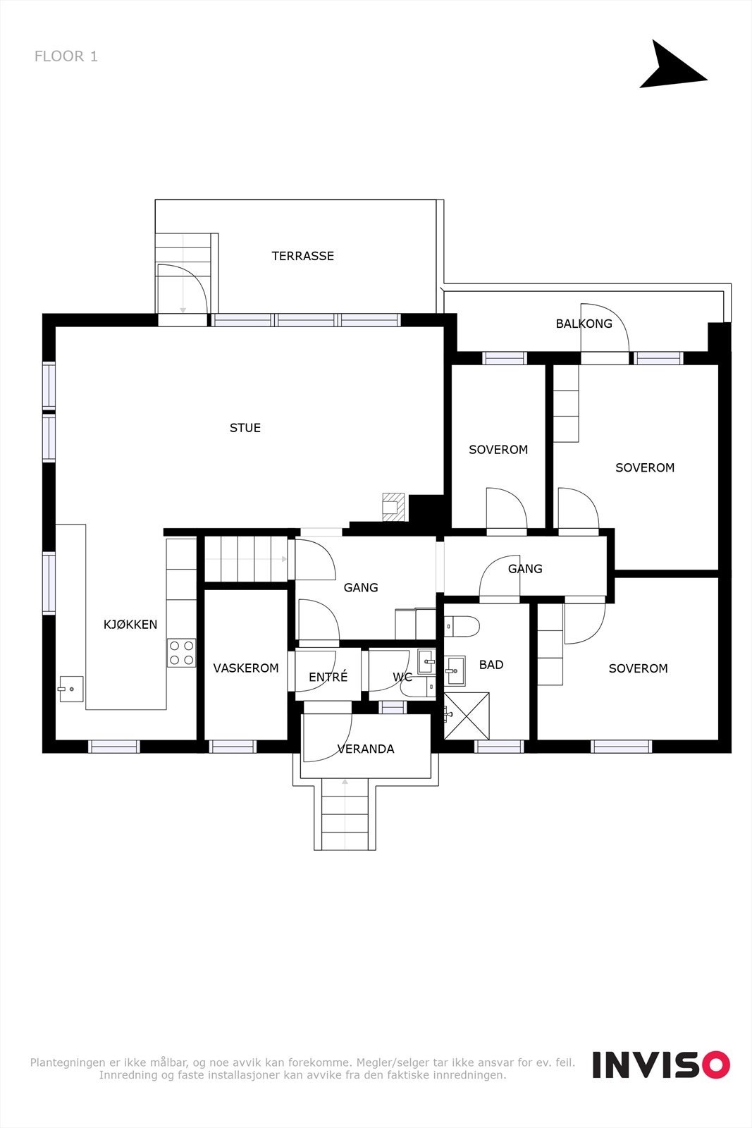 Plantegninger 1. etasje Galleribilde