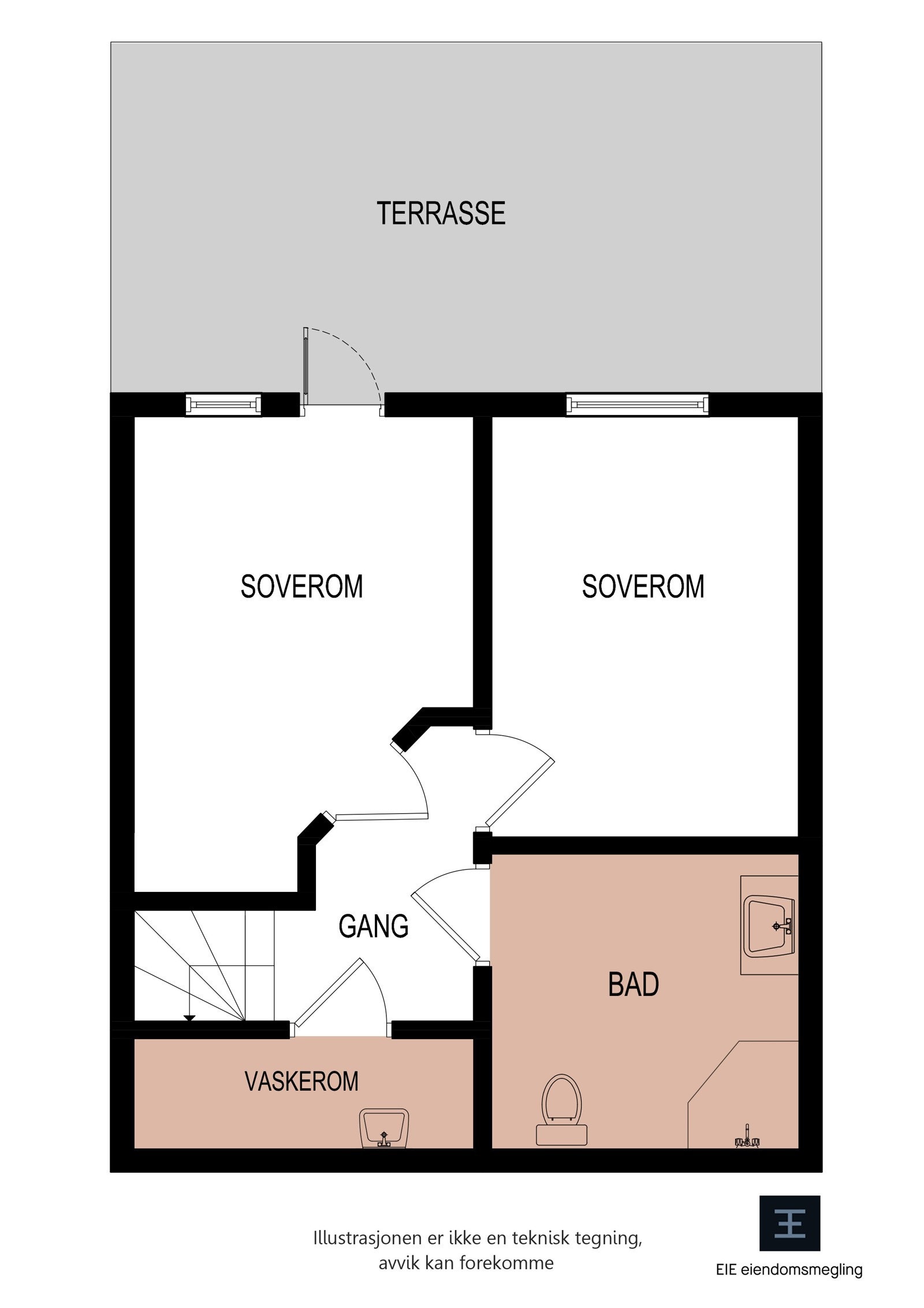 Plantegning - u.etg. Galleribilde