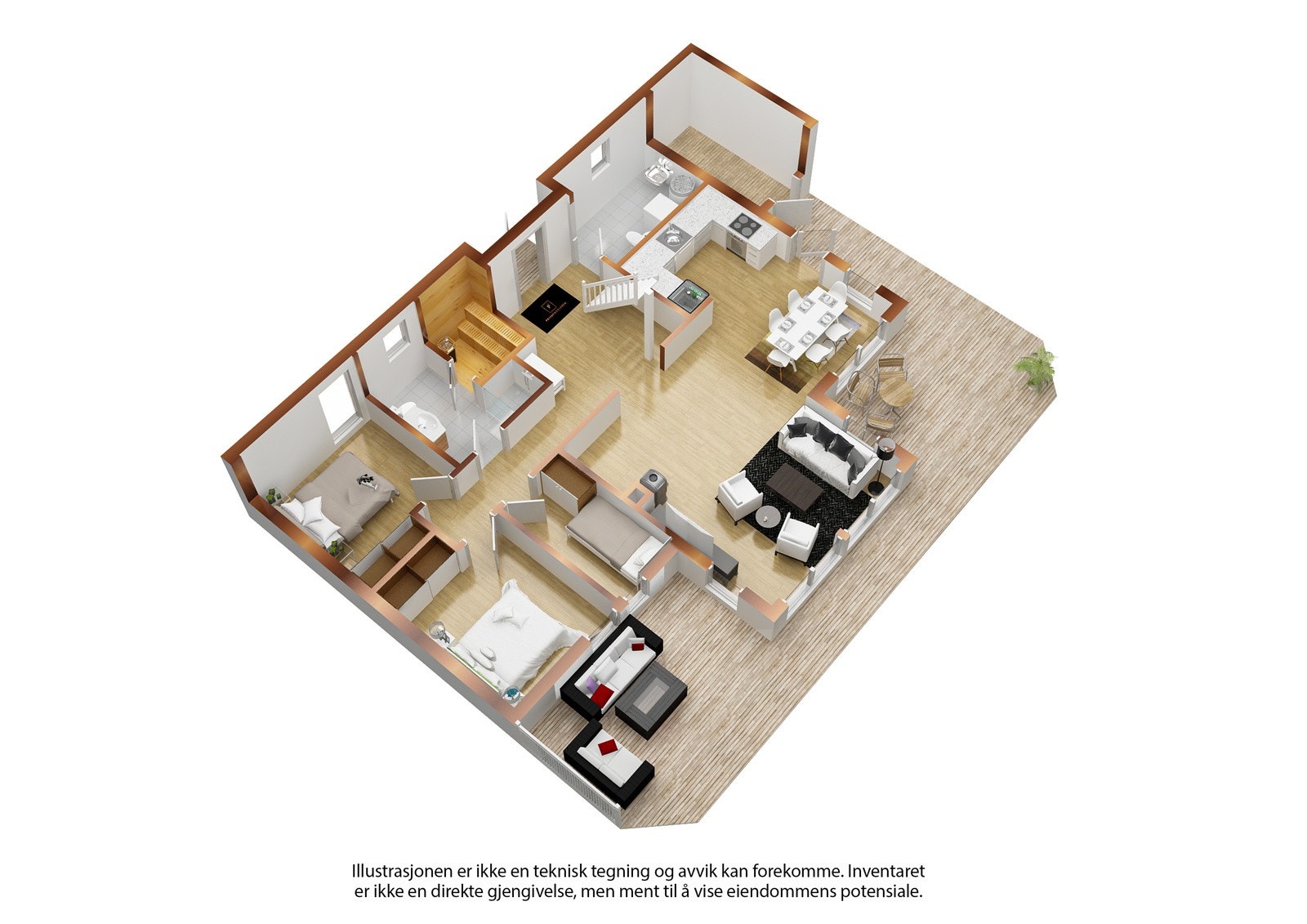 Plantegning 1. etasje Galleribilde