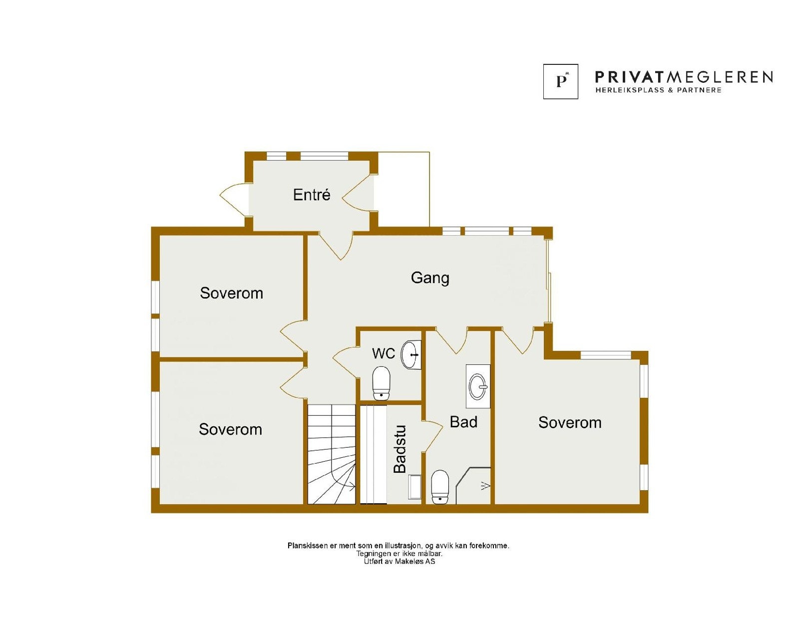 Plantegning 1. etasje. Avvik kan forekomme. Galleribilde