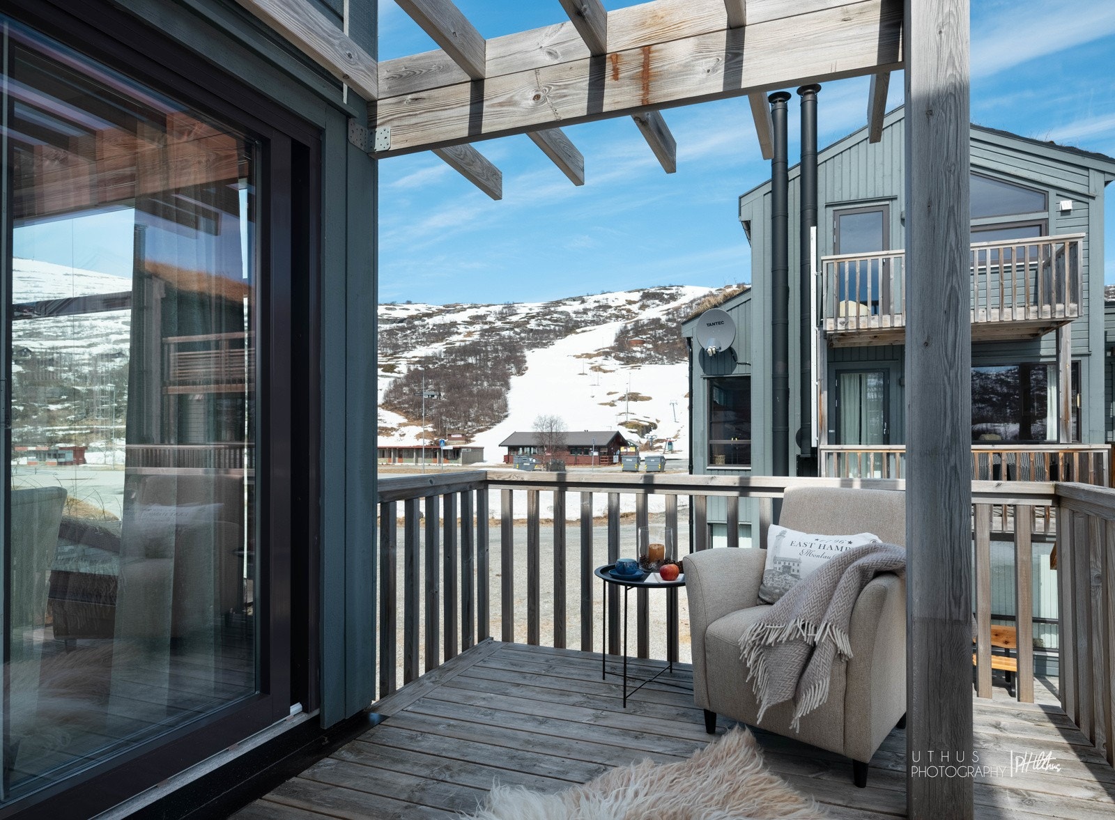 Balkong med pergola Galleribilde