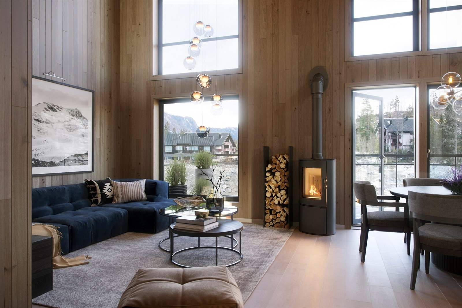 Leilighetene på toppen har store vindusflater og en vanvittig god takhøyde. Galleribilde